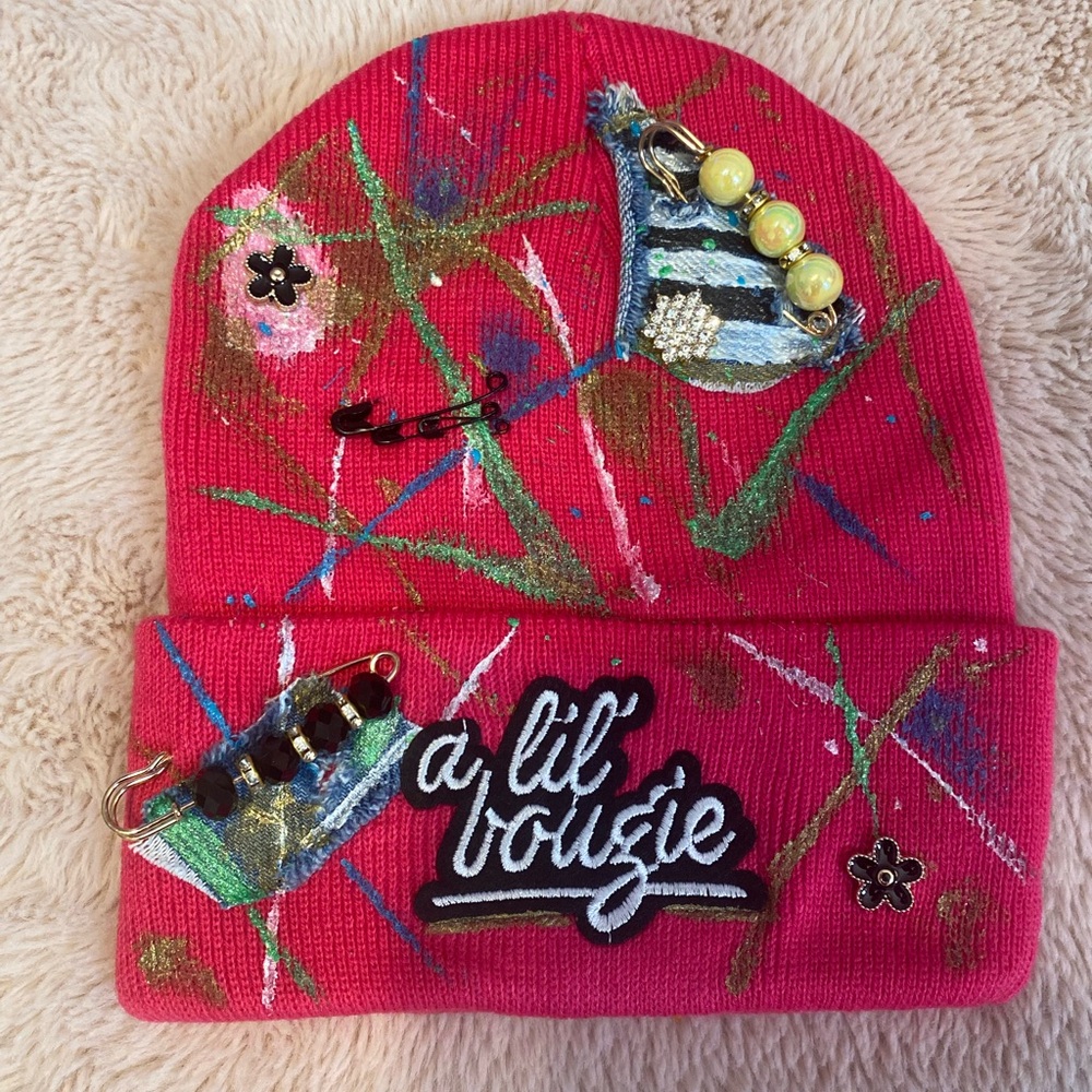 Hot Pink Knitted Junky Hat